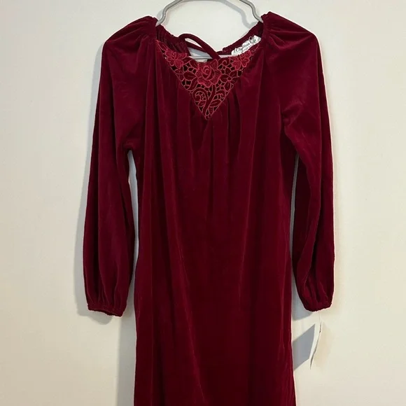 NWT Christian Dior Vintage velvet gown loungewear robe burgundy deadstock fall - Picture 2 of 8